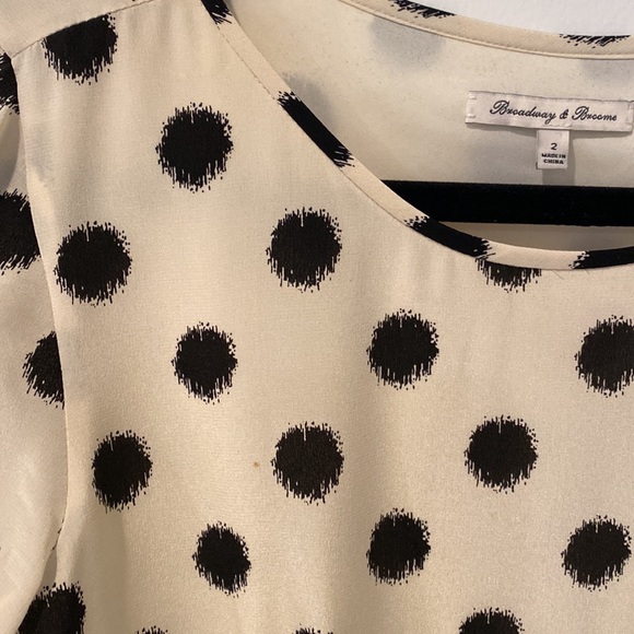 Madewell size 2 cream and black Broadway&Broome dress - Picture 3 of 4